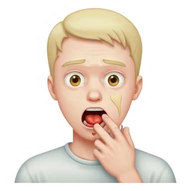 guy chocking himself  sticker