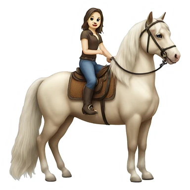 ragdoll cat on horse sticker