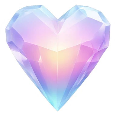 Pastel gradient heart crystal  sticker