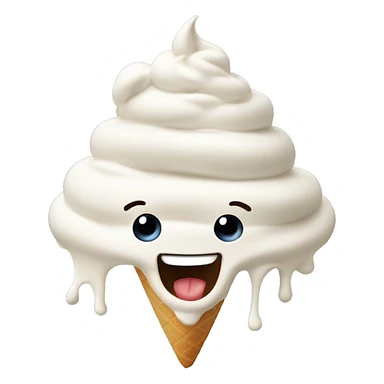 whip cream with a smile sticker