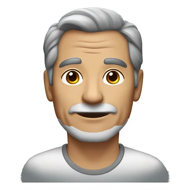 55 years old man dark-grey hair dark eyes, face wrinkles sticker