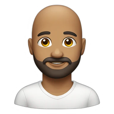 bald beard little eyes sticker