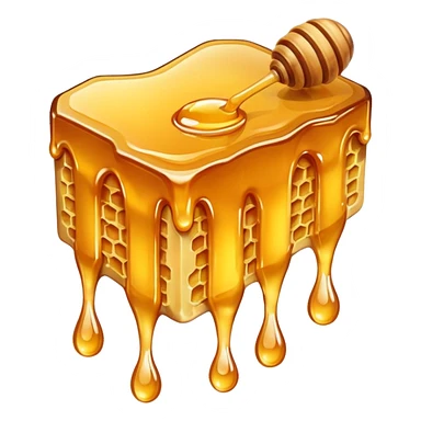 a piece of honeycomb dripping homey sticker