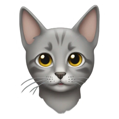cute grey cat in true detective sticker
