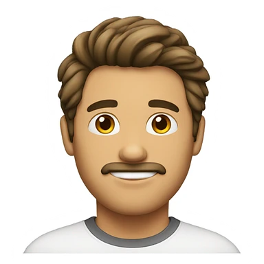 Hombre con pelo corto liso  y con perilla sticker