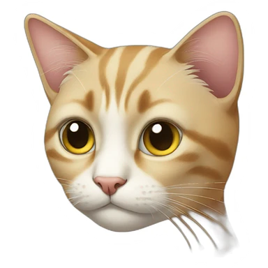 Cat pondering sticker
