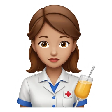 Ragazza capelli marroni che fa la cameriera  sticker