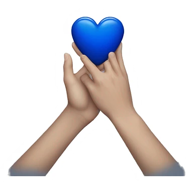Dark blue heart in hand sticker
