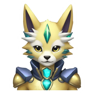 Shiny Anthro Sona Fakemon Nebula with a spiked collar sticker