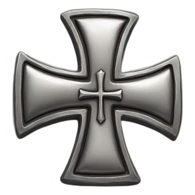 silver Iron cross sticker