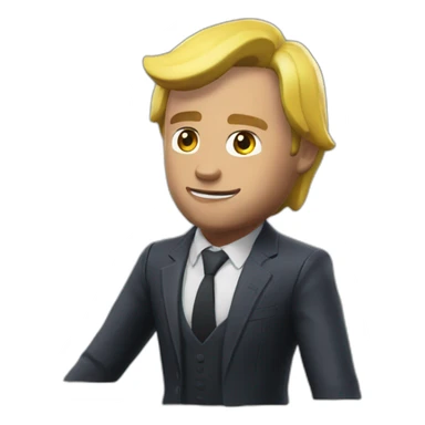 macron sur fortnite sticker