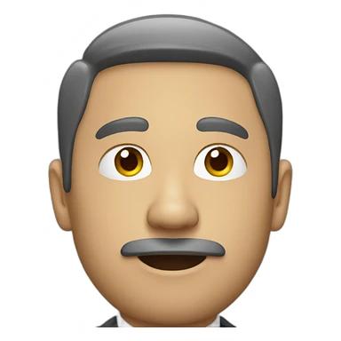 man in suit looking sideways sticker