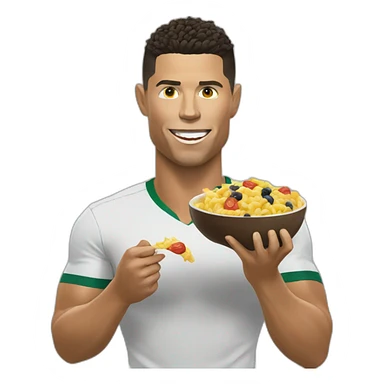 Ronaldo eating sticker
