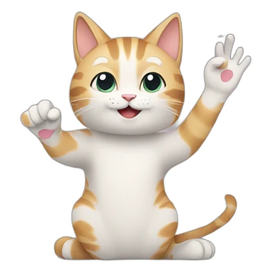 High-five-cat sticker