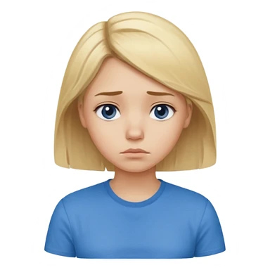 A ugly girl with a blonde hair sticker