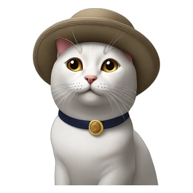 French cat with a berret hat in Paris  sticker