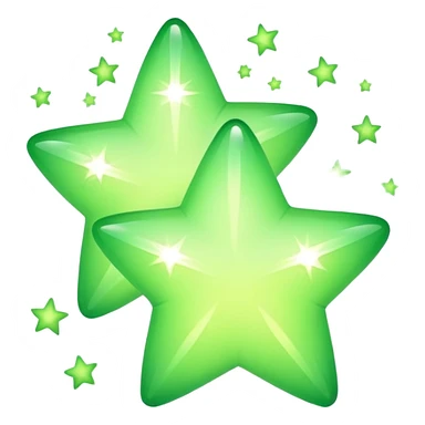 light green stars sticker