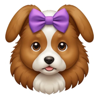 Dog wearing bow  sticker