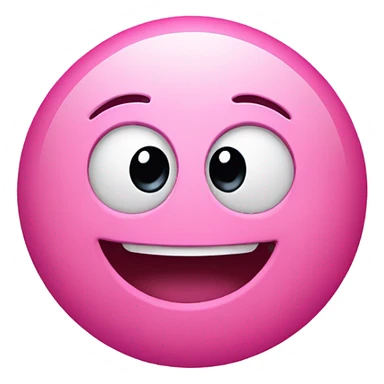 Pink cute emoji face sticker