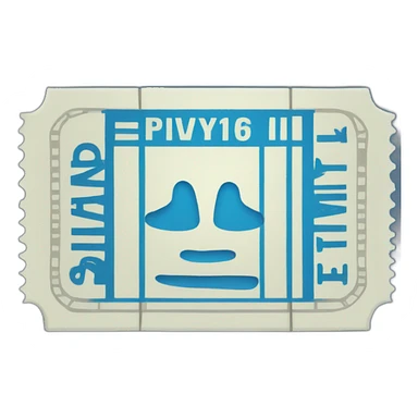 PNG format blue ticket sticker