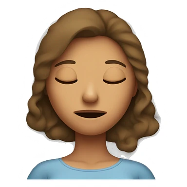 woman with long hair snoring in bed  sticker