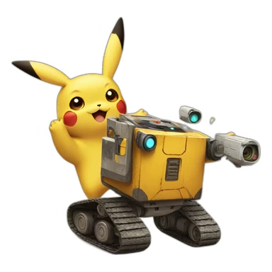 Pikachu shoots wall-e sticker