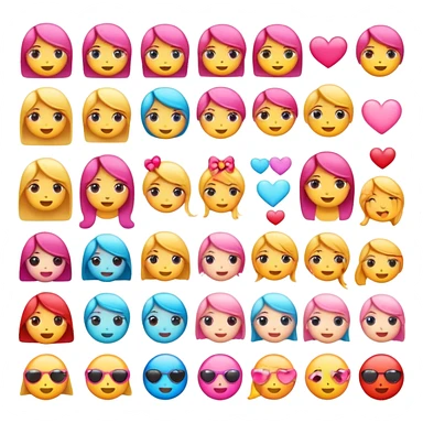 Girly emojis sticker