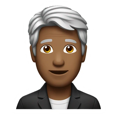Gere um emoji para uma social mídia, braça do cabelo preto no ombro  sticker