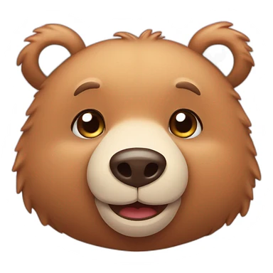 cute face of a bear who's in love sticker