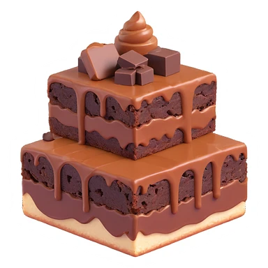 chocolate brownie with fudge sticker