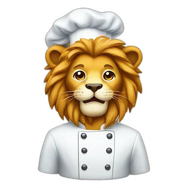 lion in a chef's hat sticker
