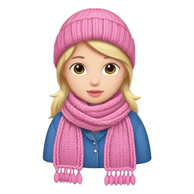 Pink scarf sticker