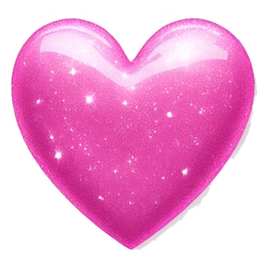 Sparkle pink heart sticker