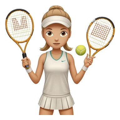 female tennis player sticker