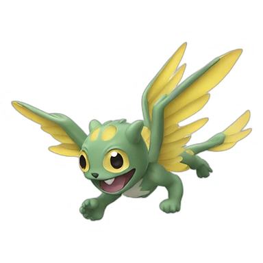 flying baby Digimon creature sticker