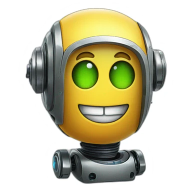 Roboter smile apple sticker