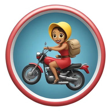 Megawati riding bullseye sticker