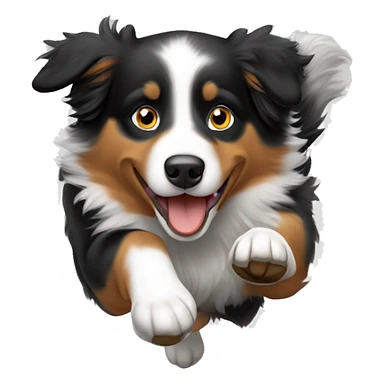 Jumping Australian shepherd over anvil sticker