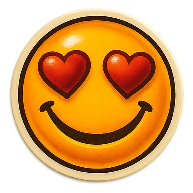 Remove the background and make it transparent while keeping the emoji style and expression unchanged in retro stickers style. sticker