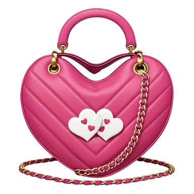 chanel heart shape bag color bag sticker