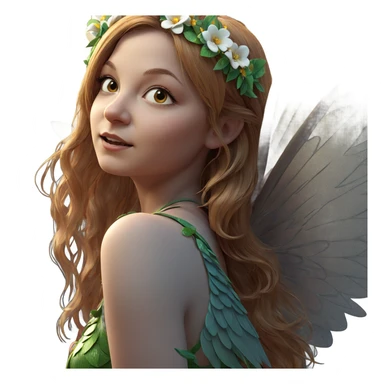 fairy girl with flower wings sticker