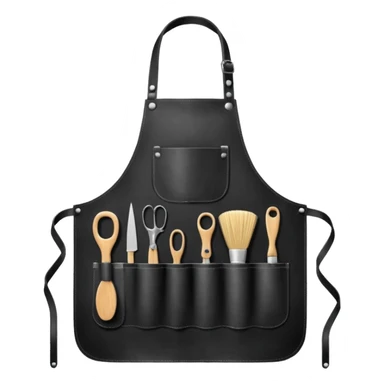 Hairdresser apron, sticker