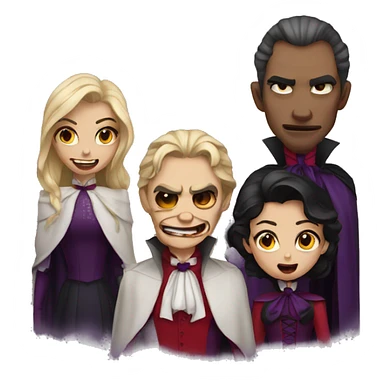 mean vampire family sticker