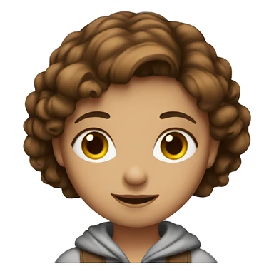 A brown-haired girl with books sticker