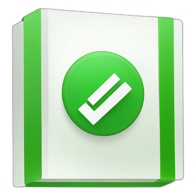 a green checkbox with a white check mark sticker