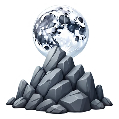 Rock and moon🌝 sticker