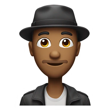 Emoji rizzy face with a hat sticker