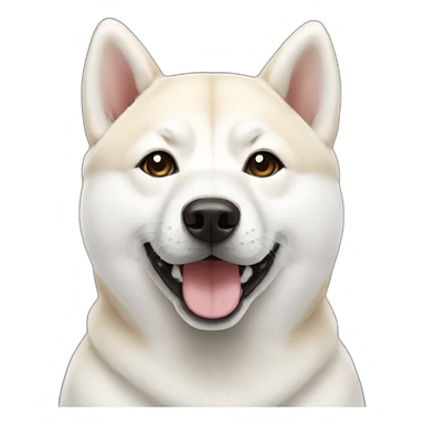 White Shiba sticker
