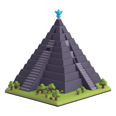 Toltec pyramid temple sticker