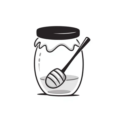 transparent honey jar sticker